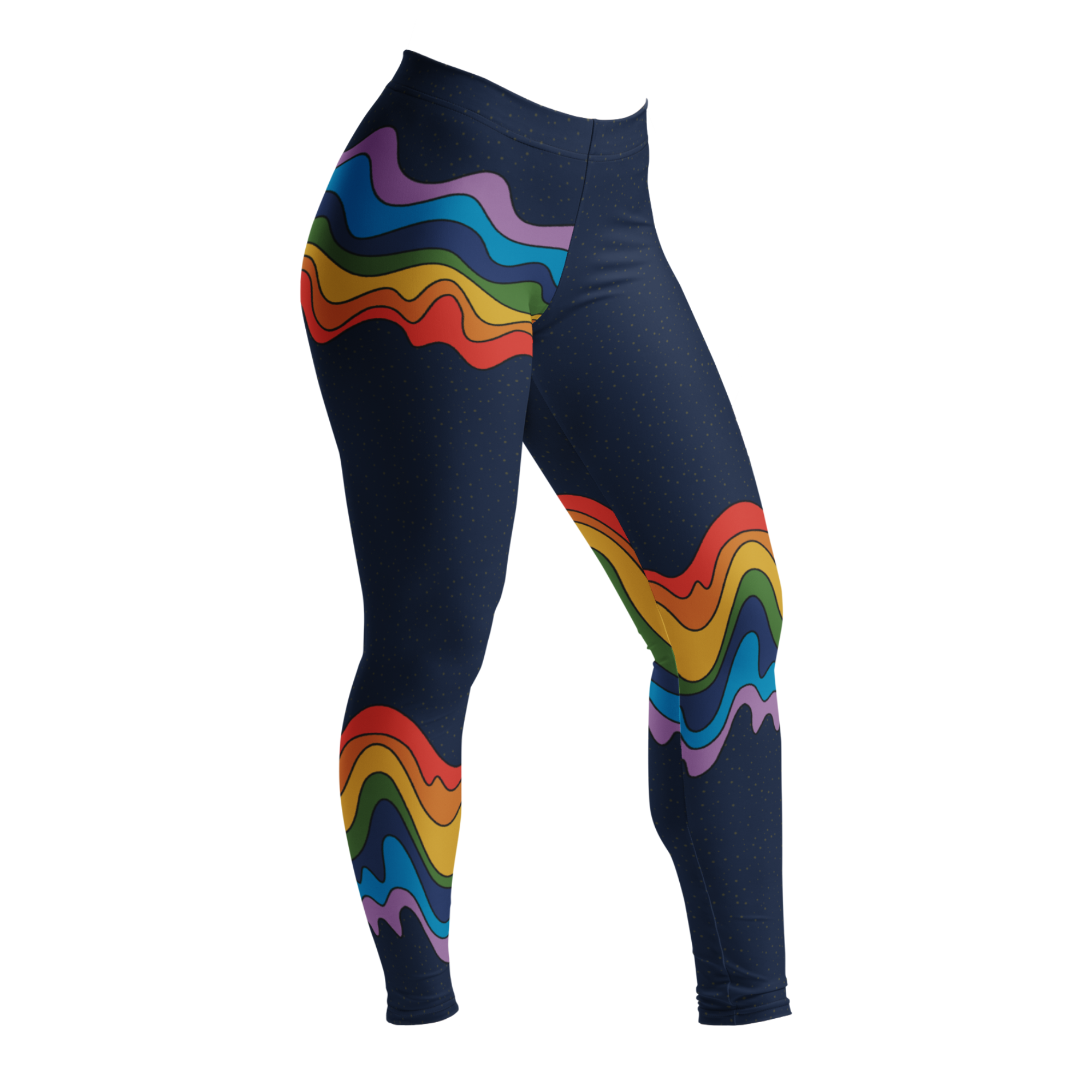RAINBOW RIVER - Trippy Liquid Wave Leggings
