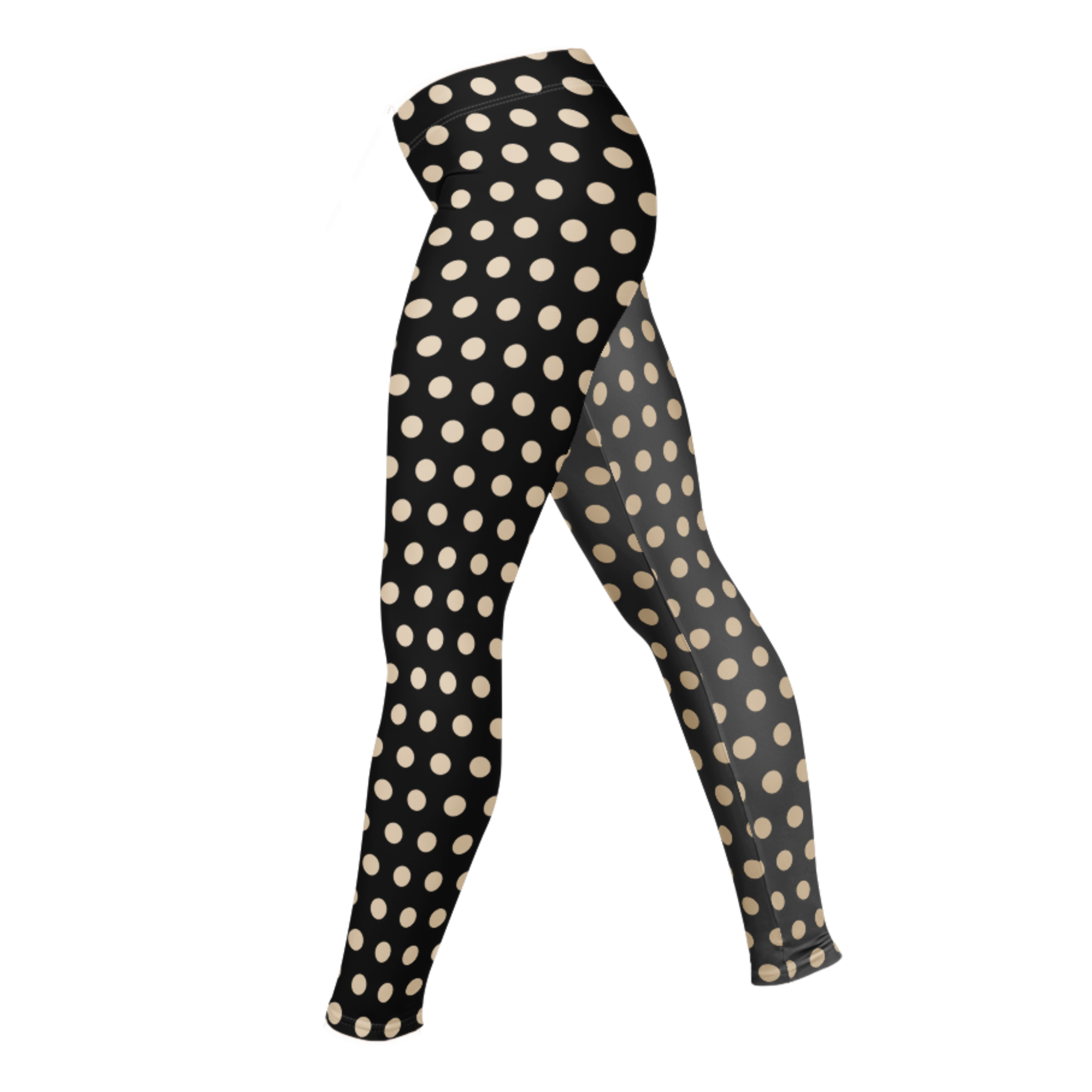 CLOWN POLKA DOT Leggings - SILENT FILM GRAYSCALE