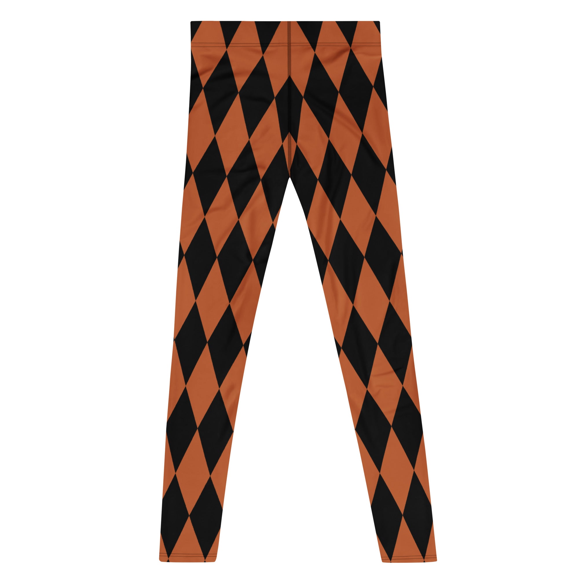 HARLEQUIN DIAMOND MENS Leggings - Burnt Orange