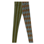 HARLEQUIN JESTER MENS Leggings - BROWN + AMY GREEN