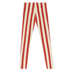 CIRCUS CIRCUS MENS Leggings - Red and Cream STRIPE