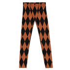 HARLEQUIN DIAMOND MENS Leggings - Burnt Orange