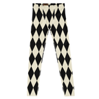 HARLEQUIN DIAMOND Herren-Leggings – Schwarz und Vintage-Weiß