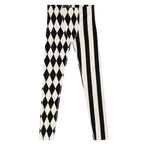 HARLEQUIN JESTER MENS Leggings - BLACK & WHITE