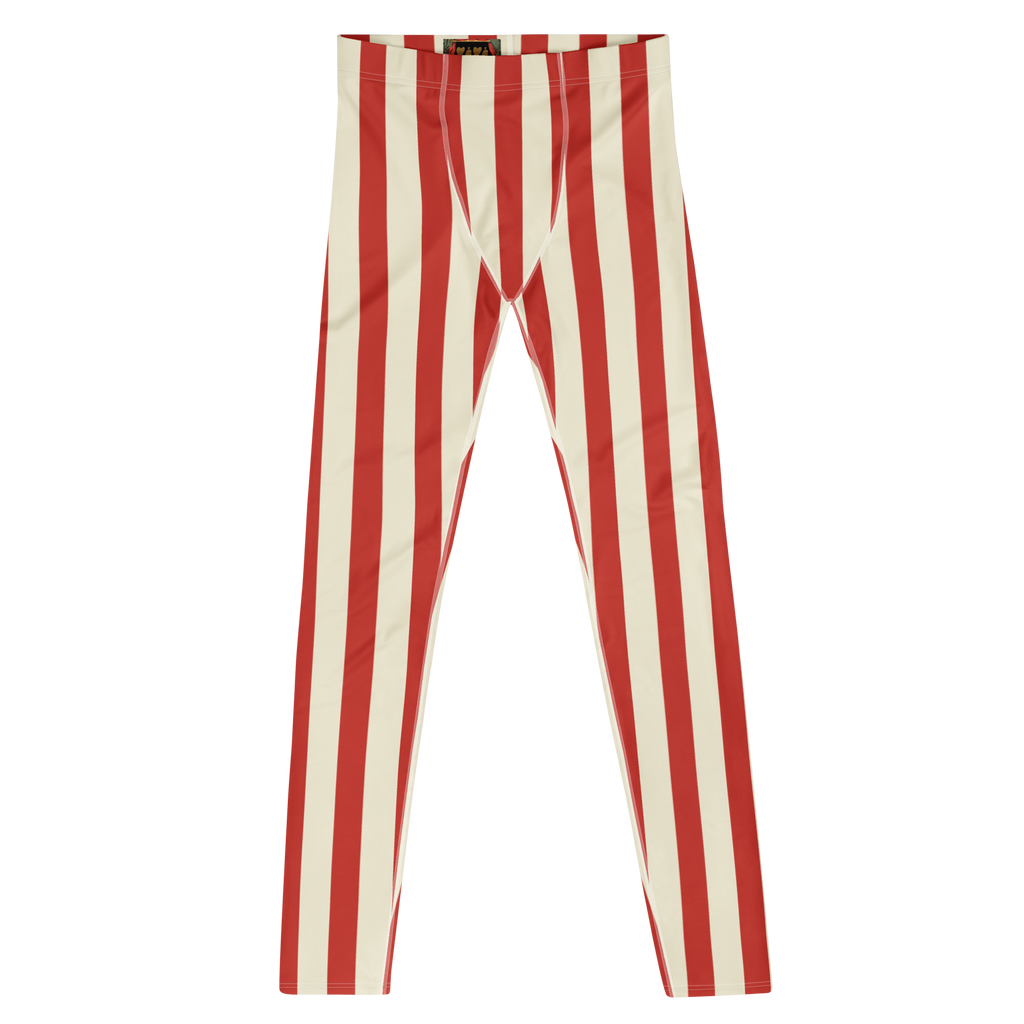 CIRCUS CIRCUS MENS Leggings - Red and Cream STRIPE