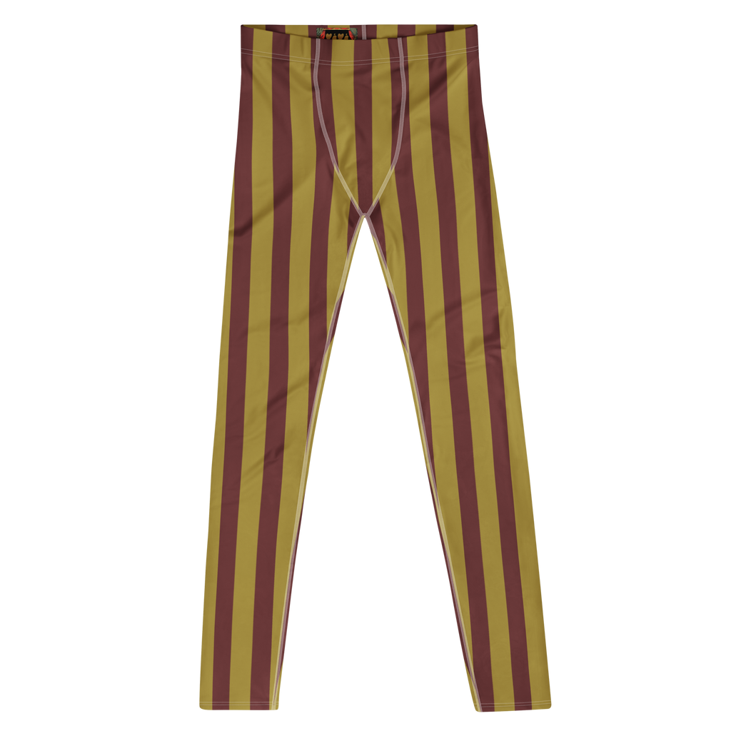 CIRCUS CIRCUS MENS Leggings - GOLD + BURGUNDY STRIPE