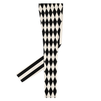 HARLEQUIN JESTER MENS Leggings - BLACK & WHITE