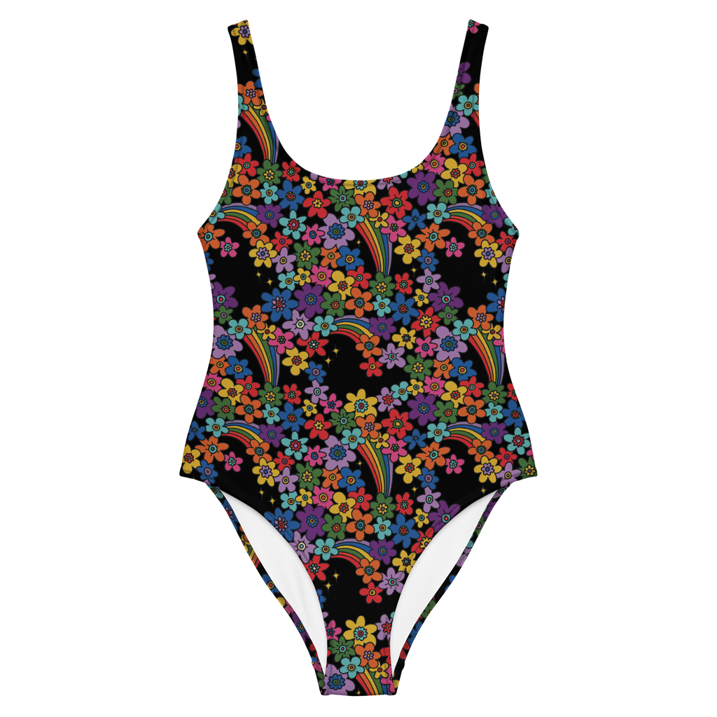 RAINBOW BLOOM One-piece swimsuit