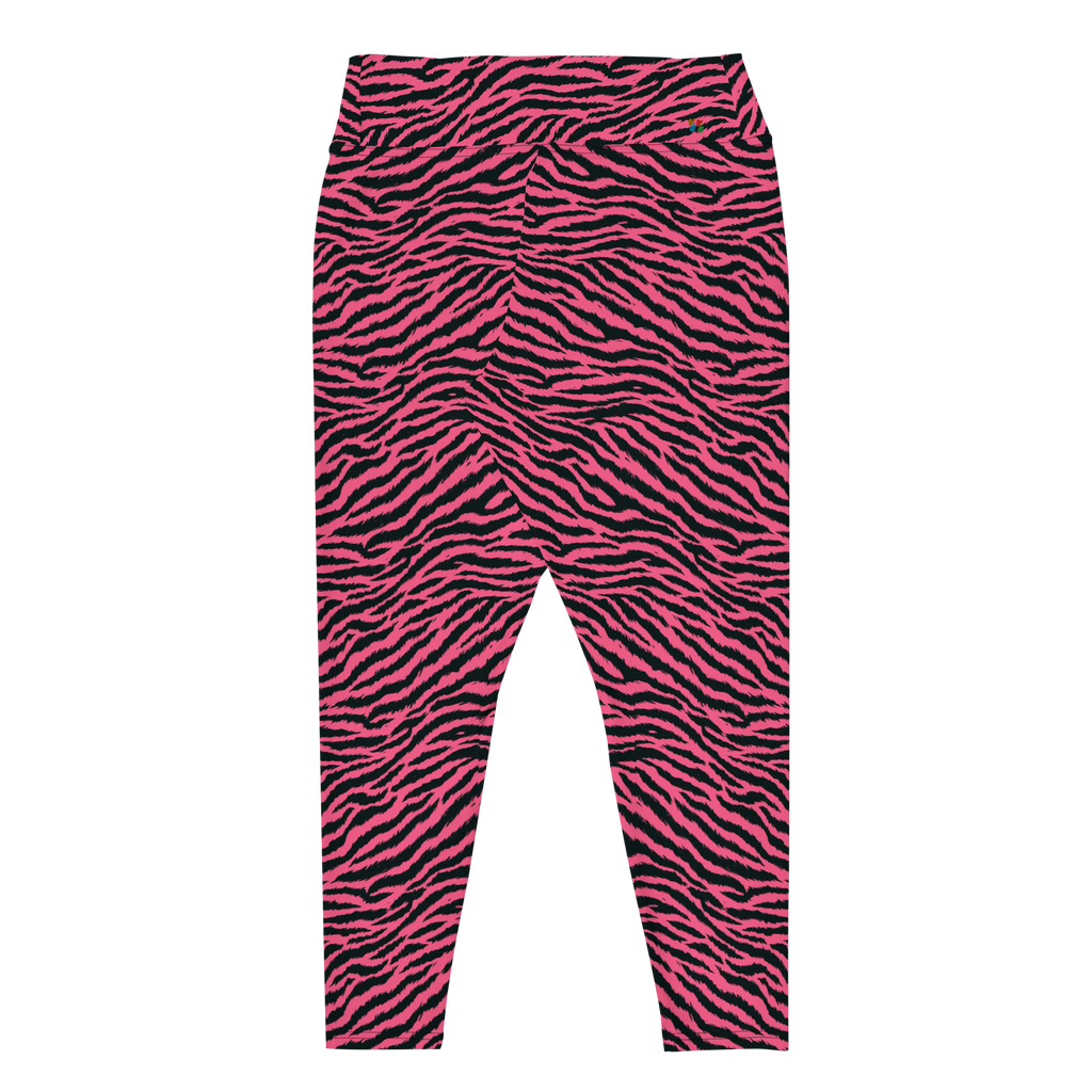 TIGER LOVER Plus Size Leggings - FUCHSIA