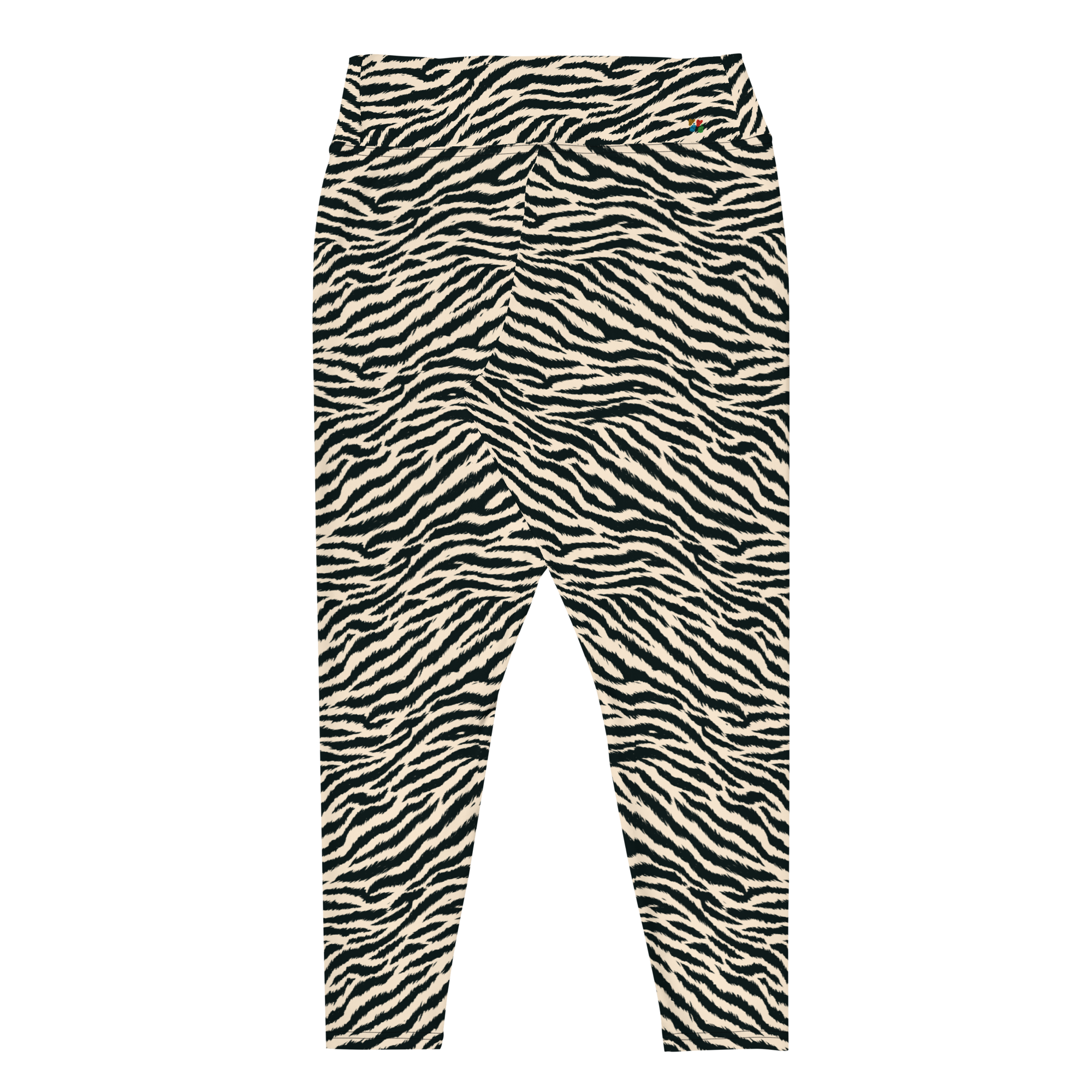 TIGER LOVER Plus Size Leggings - WHITE BEIGE