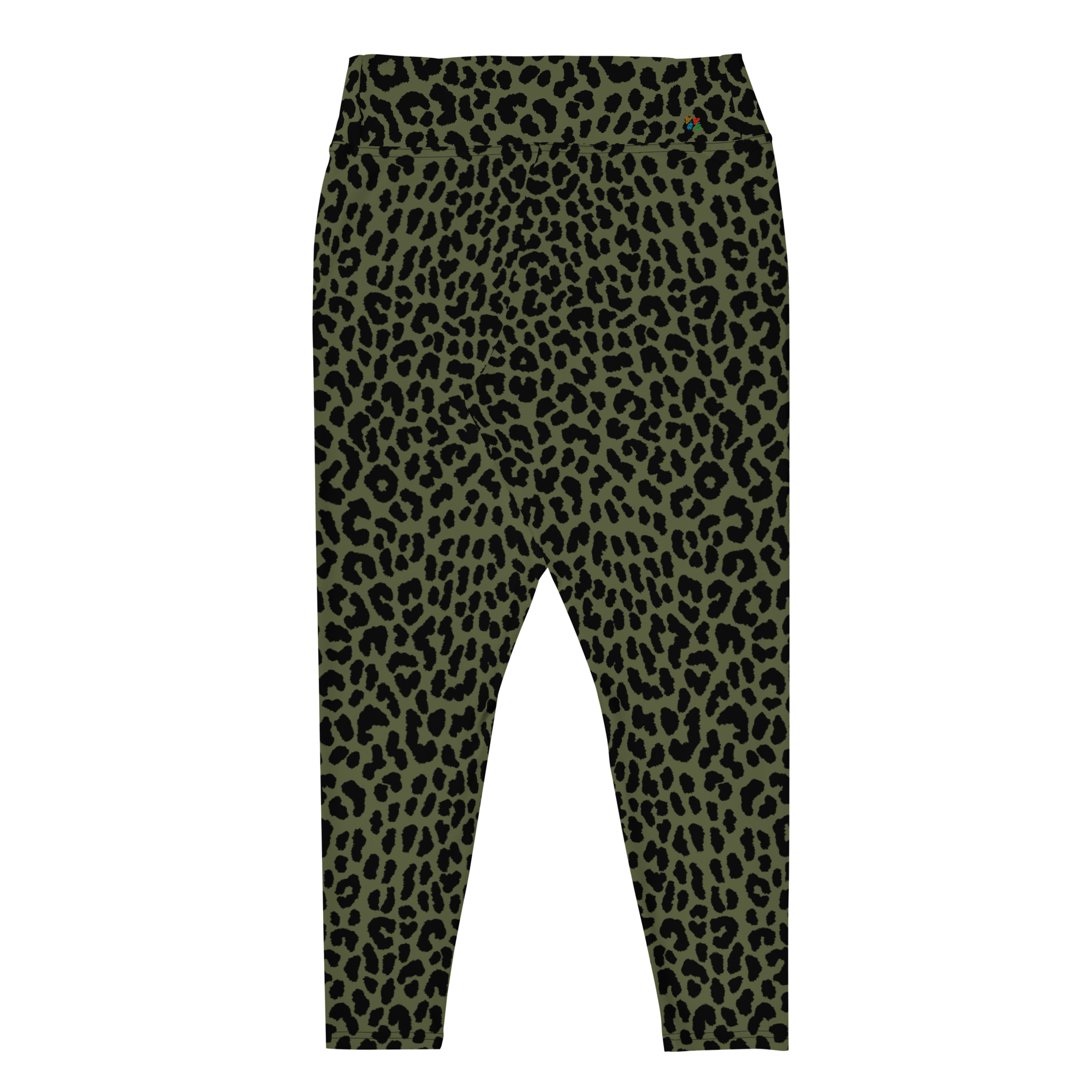 LEOPARD LOVER Plus Size Leggings - OLIVE GREEN