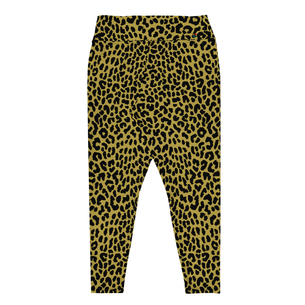 LEOPARD LOVER Plus Size Leggings - MUSTARD