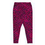 LEOPARD LOVER Plus Size Leggings - FUCHSIA
