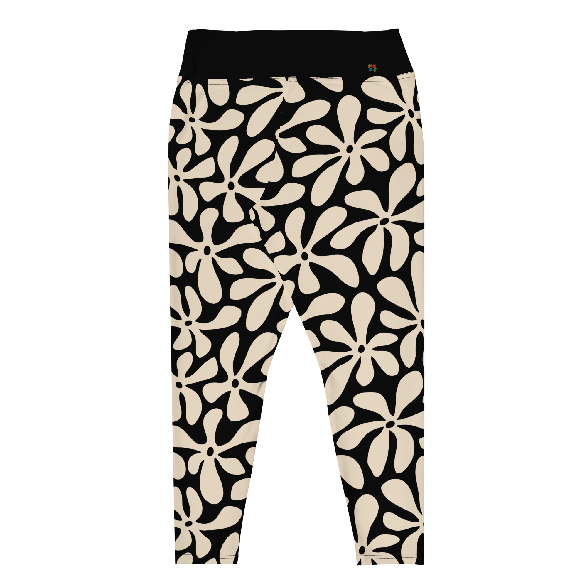 VINTAGE MAUI Plus Size Leggings - OFF WHITE