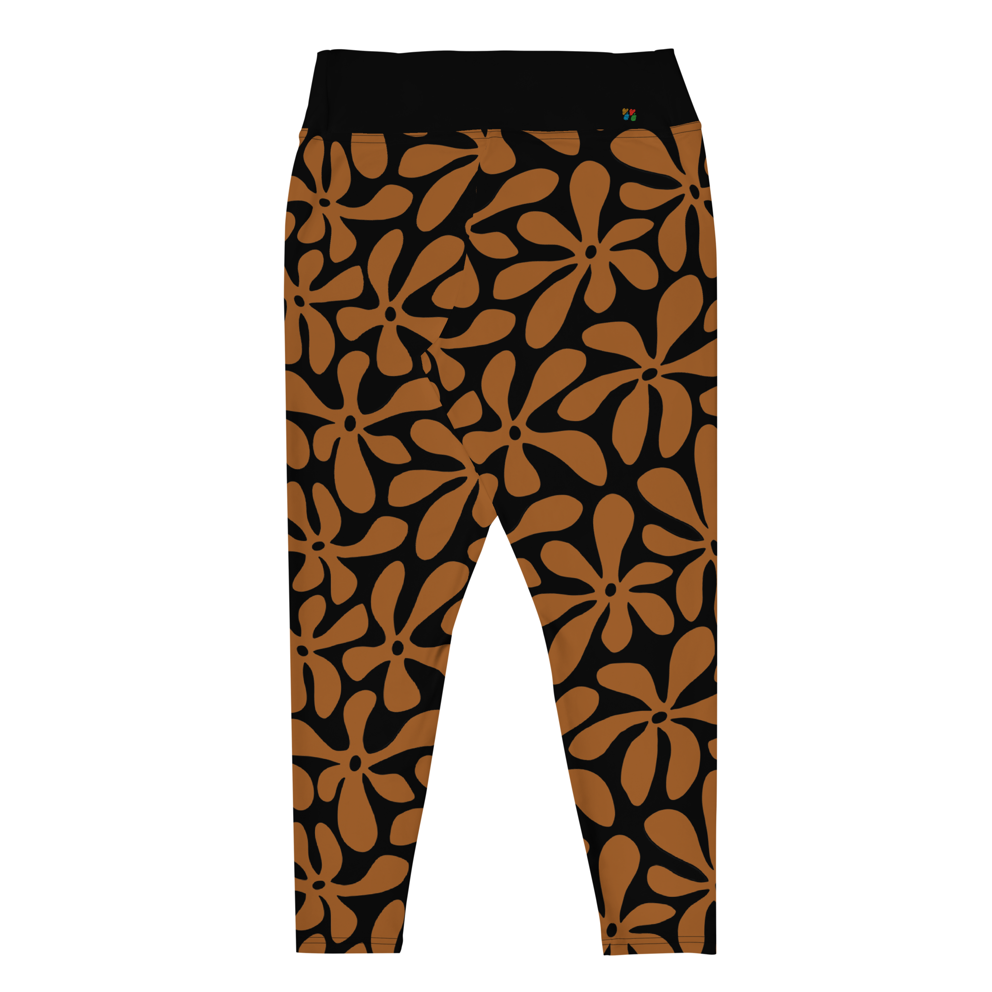 VINTAGE MAUI Plus Size Leggings - KONA BROWN