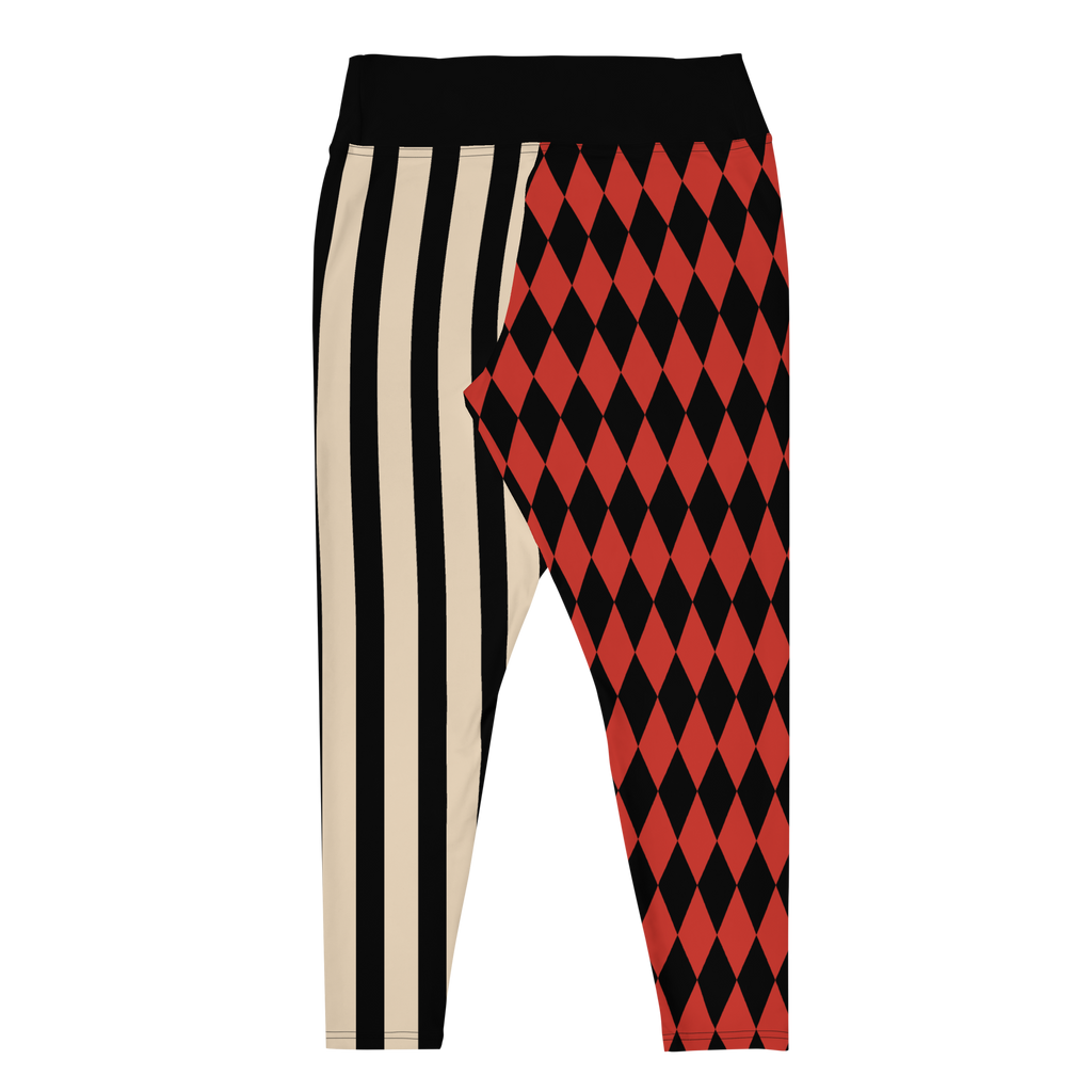 Leggings grande taille HARLEQUIN JESTER - ROUGE VINTAGE