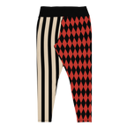 Leggings grande taille HARLEQUIN JESTER - ROUGE VINTAGE
