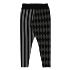SILENT FILM GRAYSCALE Jester Plus Size Leggings