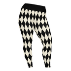 Leggings in Übergröße mit dem Aufdruck HARLEQUIN DIAMOND OFF WHITE