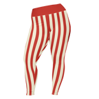 CIRCUS CIRCUS Plus Size Leggings - RED STRIPE