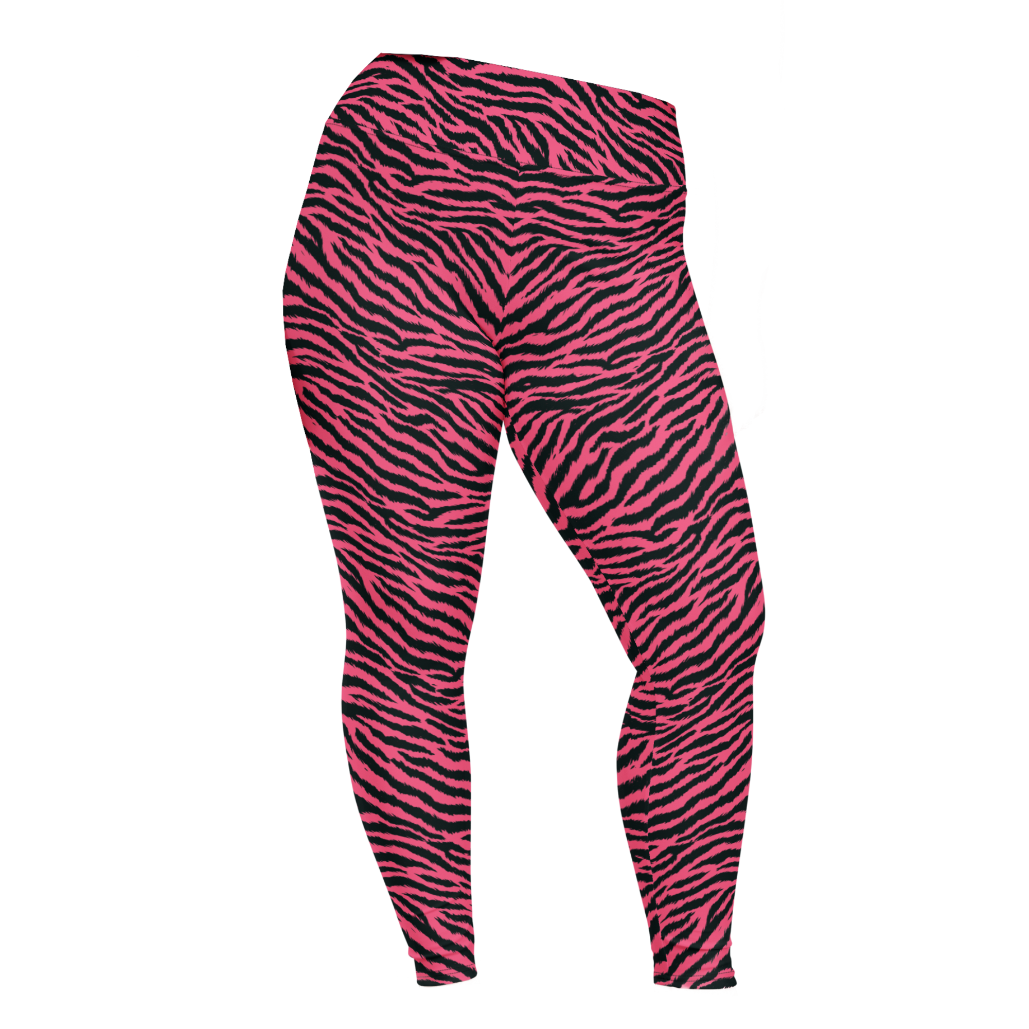 TIGER LOVER Plus Size Leggings - FUCHSIA