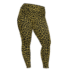 LEOPARD LOVER Plus Size Leggings - MUSTARD