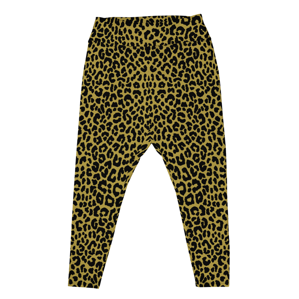 LEOPARD LOVER Plus Size Leggings - MUSTARD
