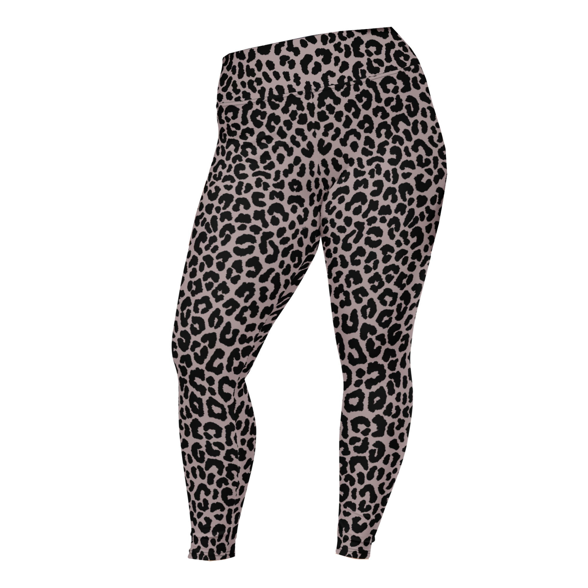 Leggings grande taille LEOPARD LOVER - MAUVE