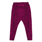 LEOPARD LOVER Plus Size Leggings - FUCHSIA