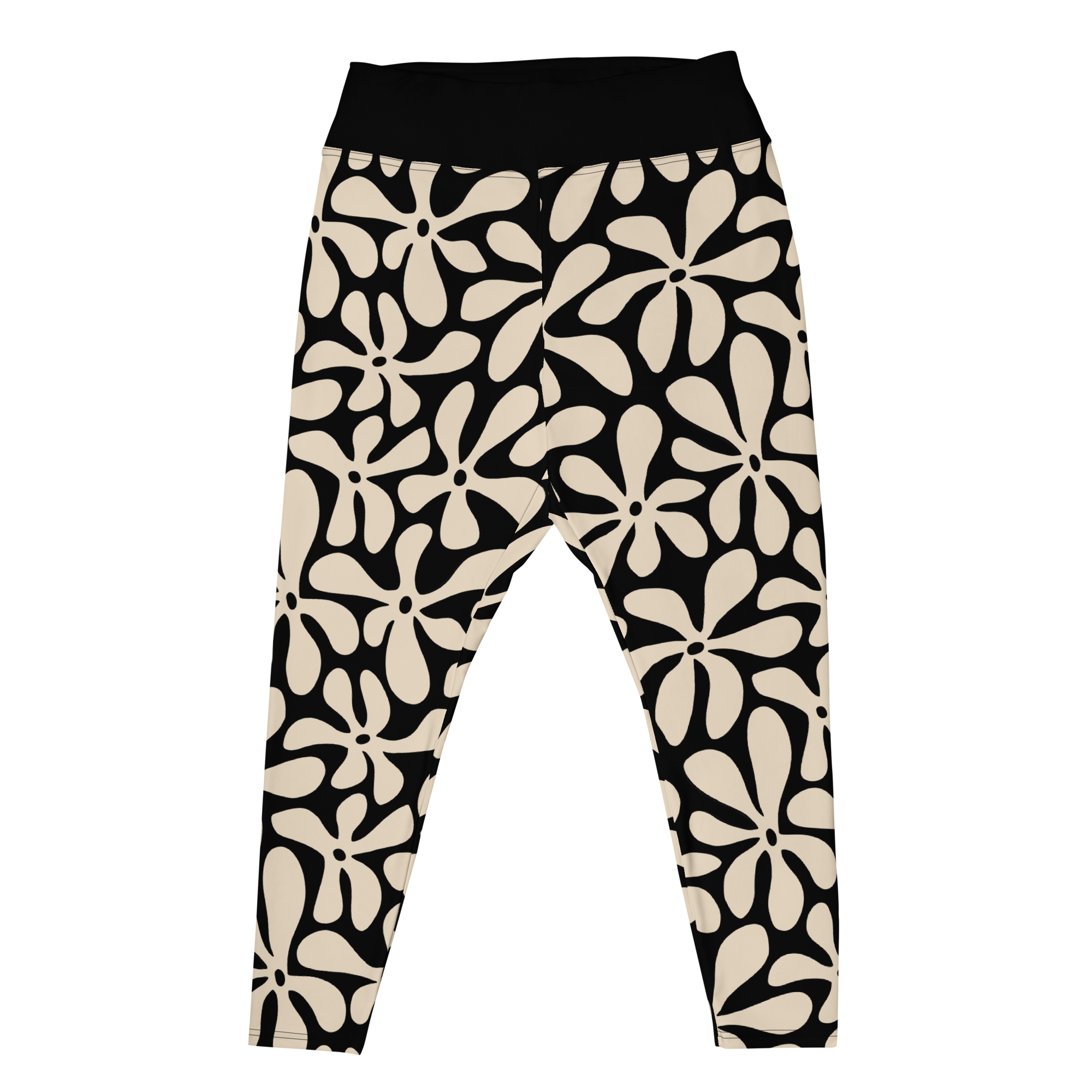 VINTAGE MAUI Plus Size Leggings - OFF WHITE