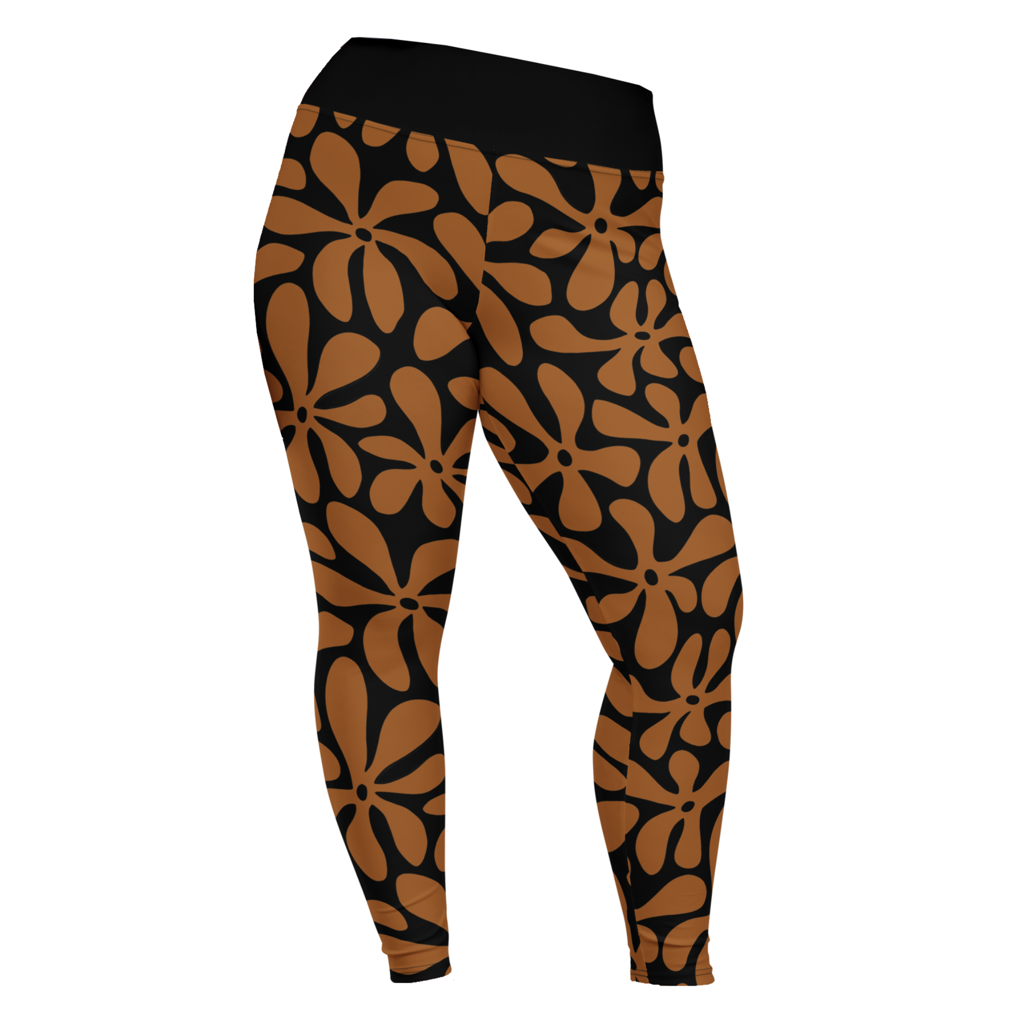 VINTAGE MAUI Plus Size Leggings - KONA BROWN