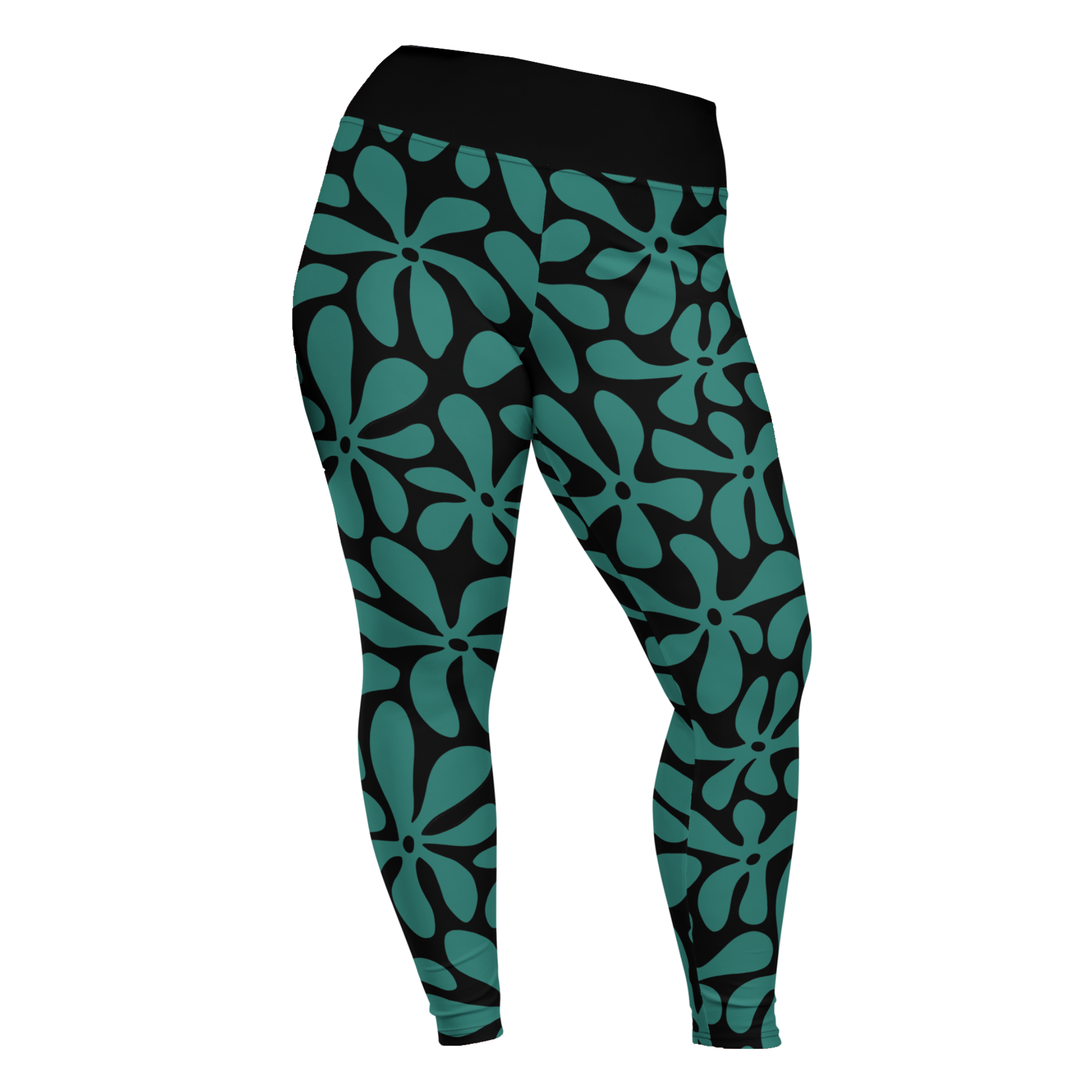 VINTAGE MAUI Plus Size Leggings - PEACOCK