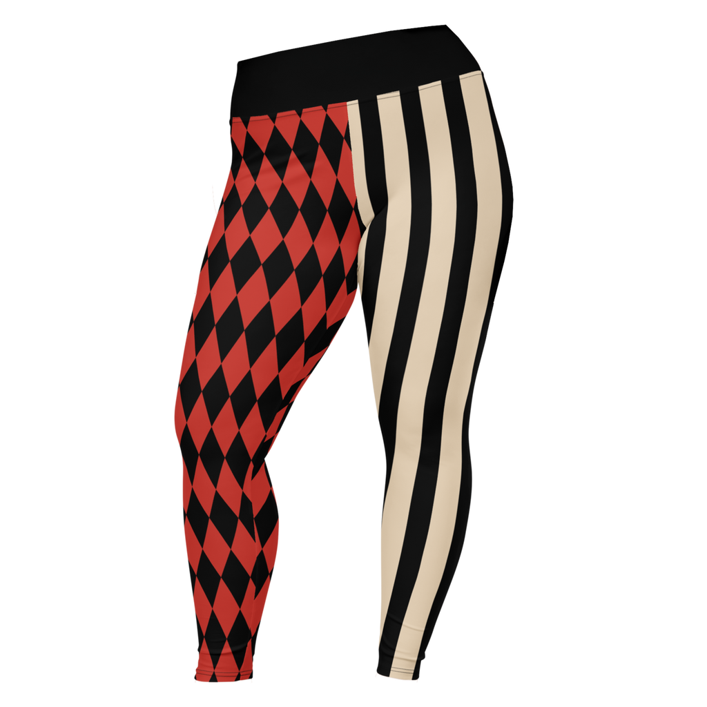 Leggings grande taille HARLEQUIN JESTER - ROUGE VINTAGE
