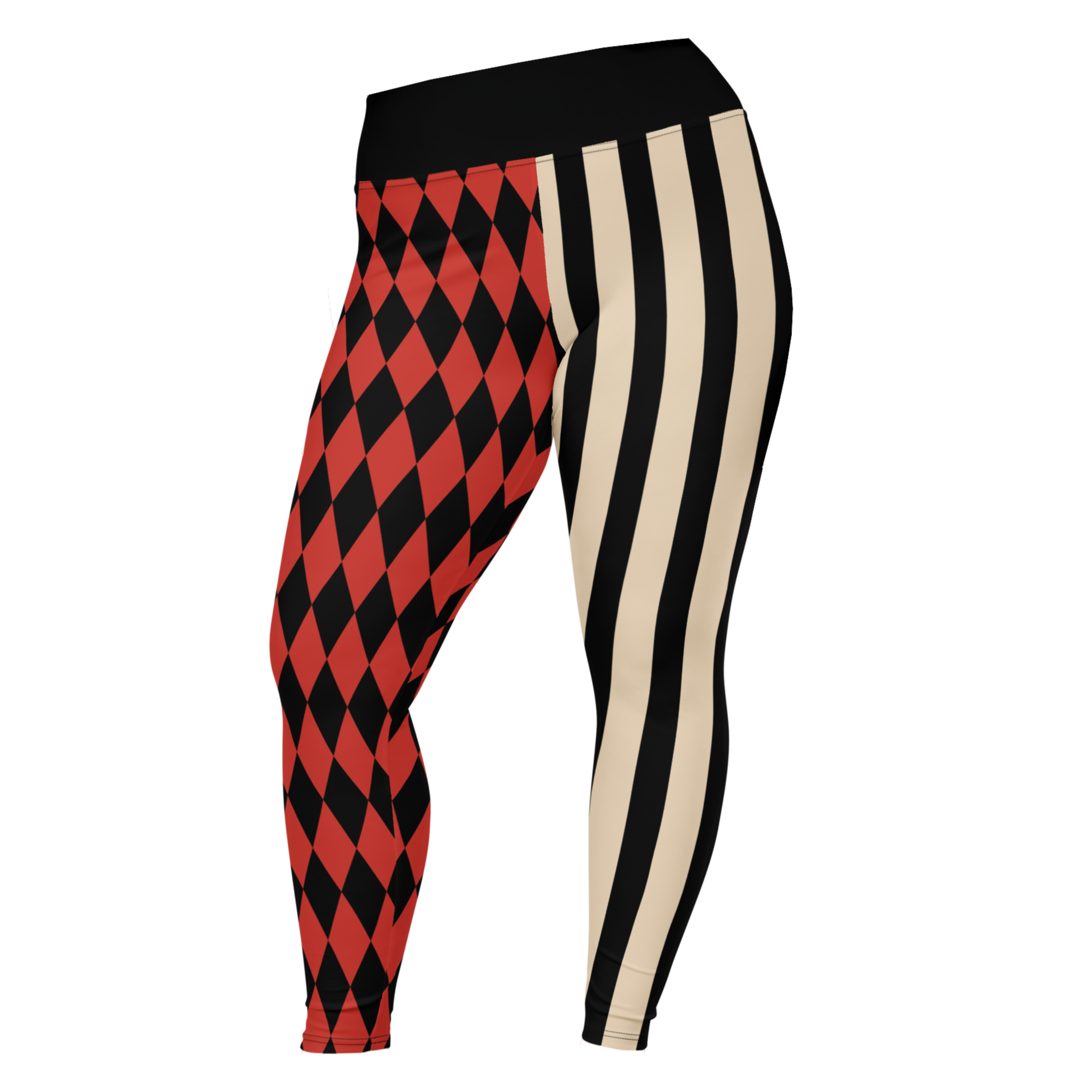 HARLEQUIN JESTER Plus Size Leggings - VINTAGE RED