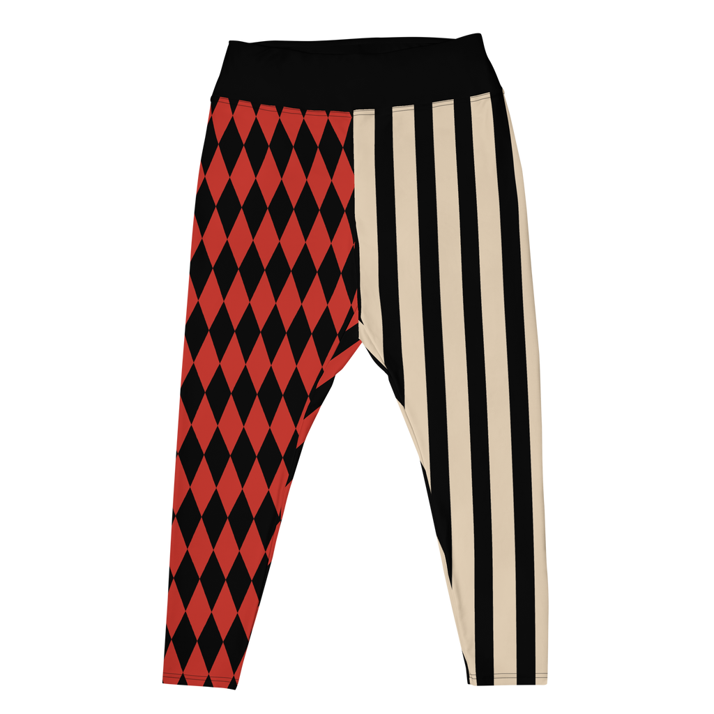 Leggings grande taille HARLEQUIN JESTER - ROUGE VINTAGE