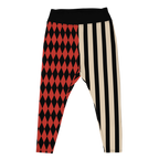 Leggings grande taille HARLEQUIN JESTER - ROUGE VINTAGE
