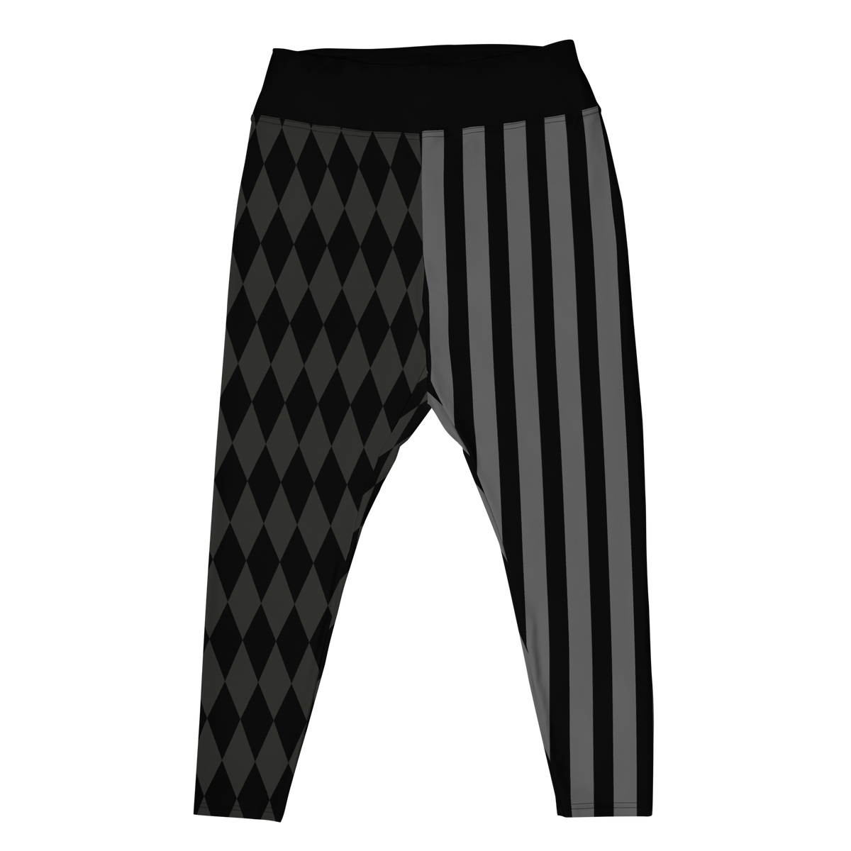 SILENT FILM GRAYSCALE Jester Plus Size Leggings