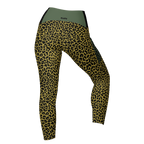 LEOPARD LOVER - MOUTARDE - LEGGINGS À POCHES 