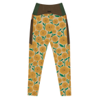 FLOWER POP TAN - Leggings mit Taschen 