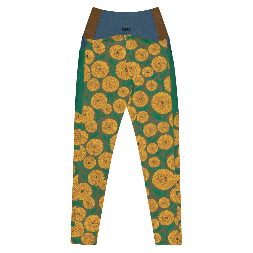 LEGGINGS À POCHES - FLOWER POP BAN 