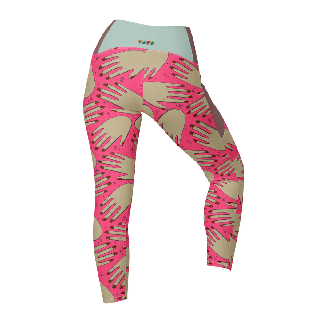 HANDS! Pocket Leggings - HOT PINK