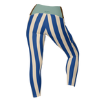 BOLD STRIPE Pocket Leggings - BLUE