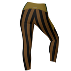 BOLD STRIPE Pocket Leggings - BROWN