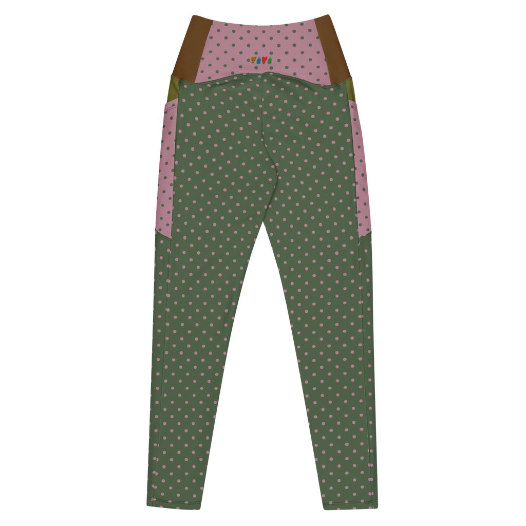 Leggings à pois - Mousse + Rose - Poches 
