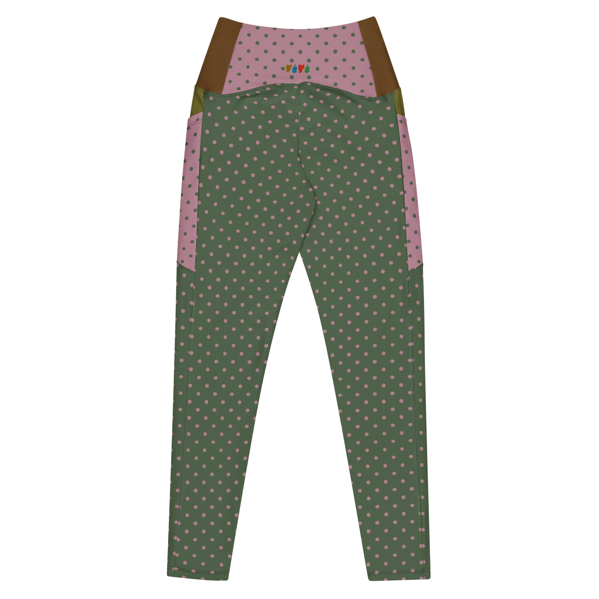Leggings à pois - Mousse + Rose - Poches 