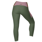 Leggings à pois - Mousse + Rose - Poches 