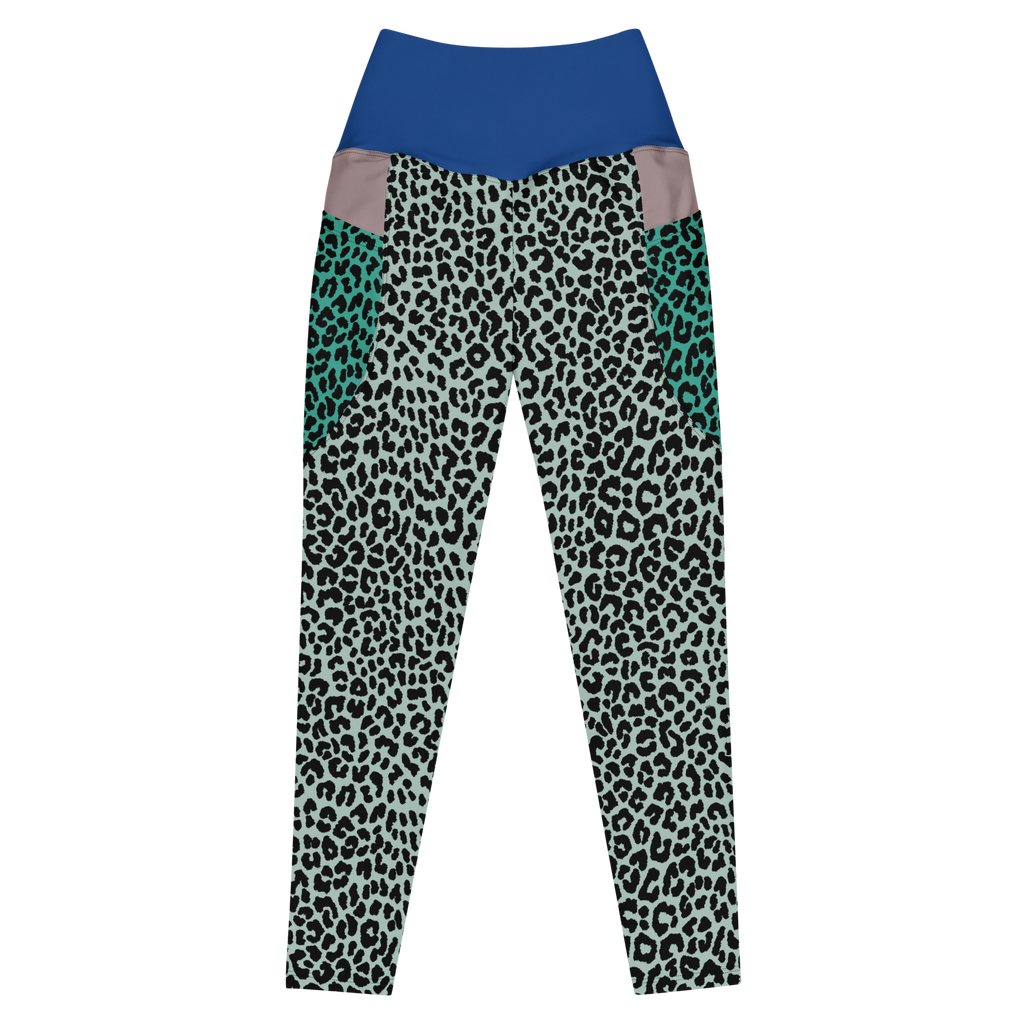 LEOPARDENLIEBHABER - MINT - LEGGINGS MIT TASCHEN 