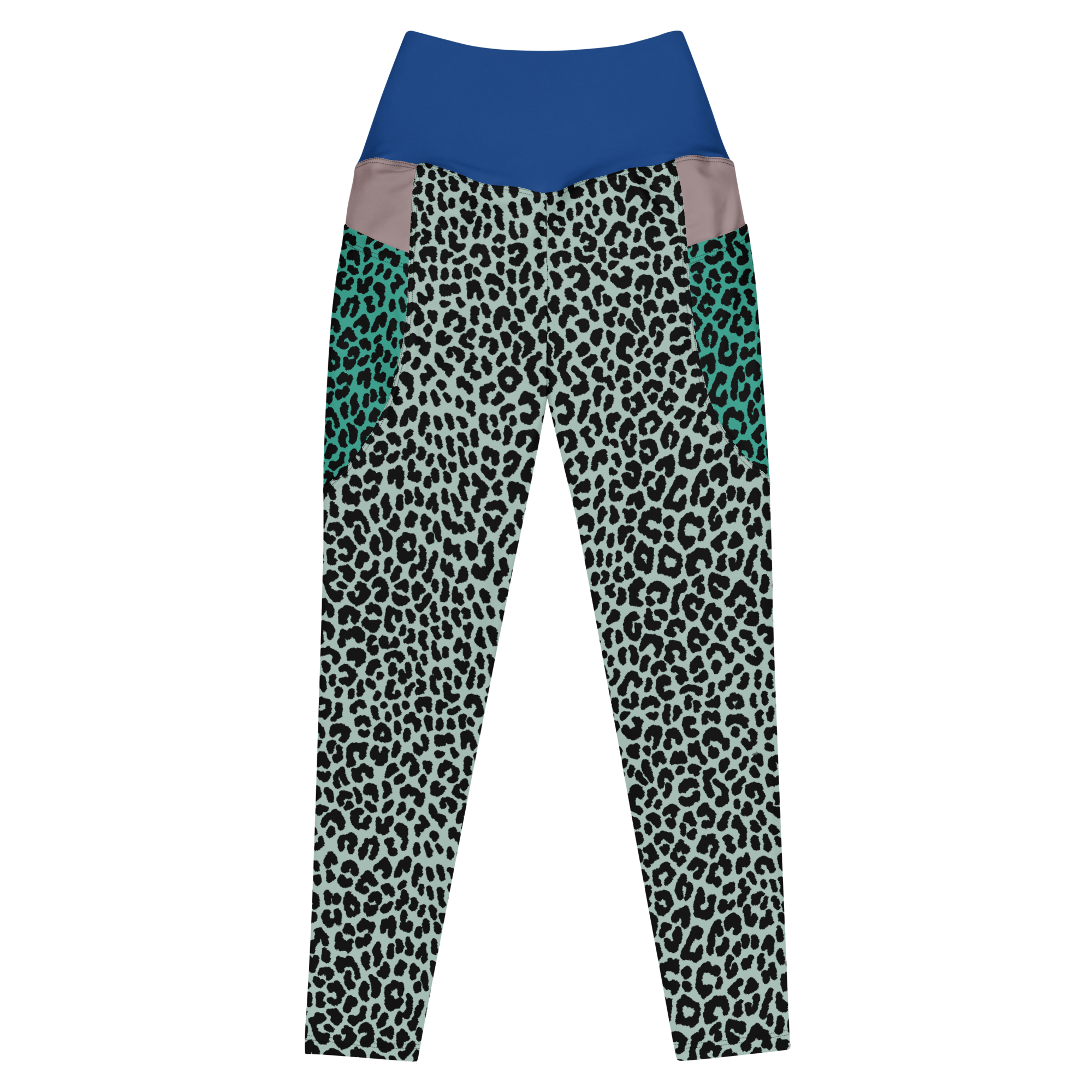 LEOPARDENLIEBHABER - MINT - LEGGINGS MIT TASCHEN 