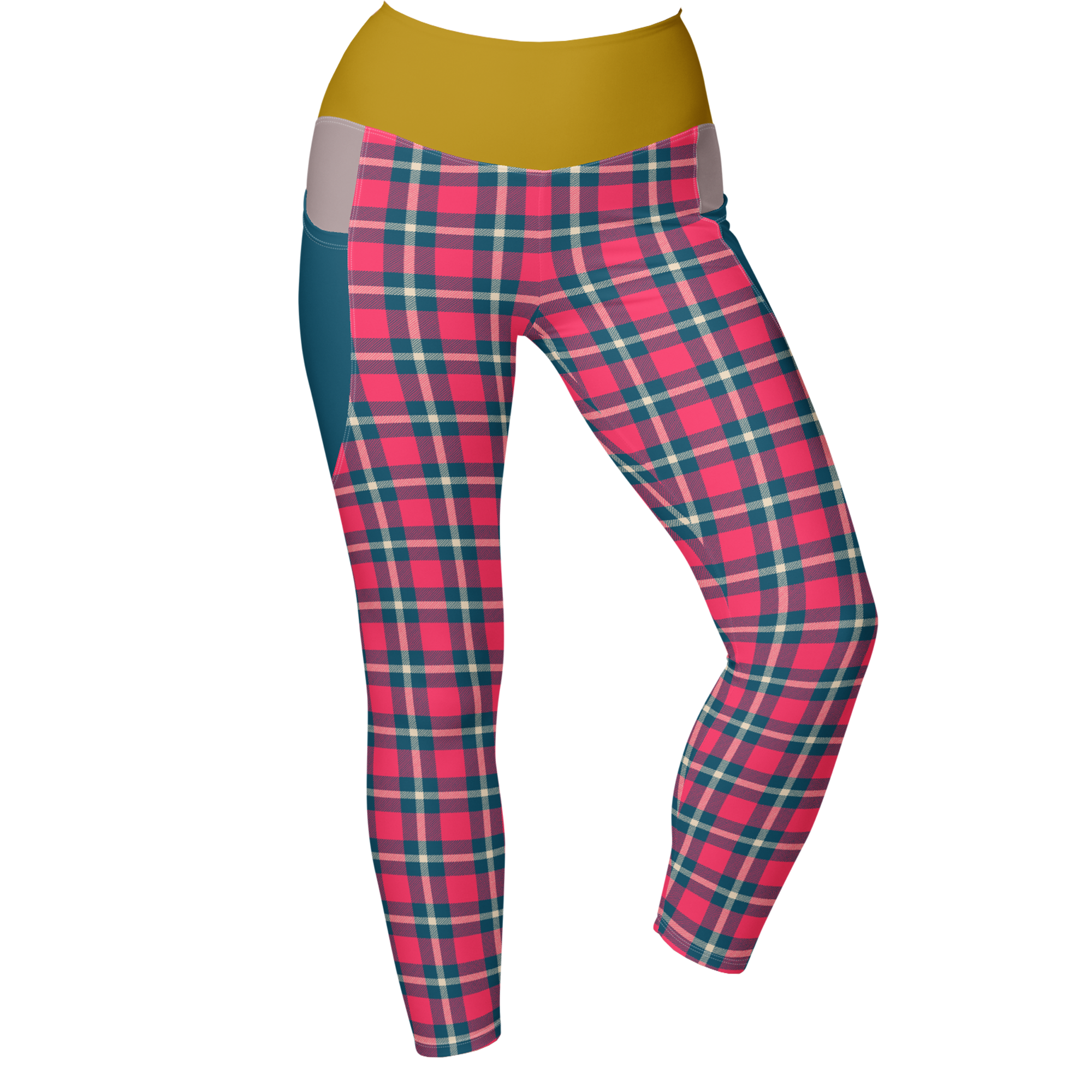 MOD TARTAN - LEGGINGS MIT TASCHEN 