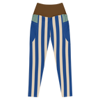 BOLD STRIPE Pocket Leggings - BLUE